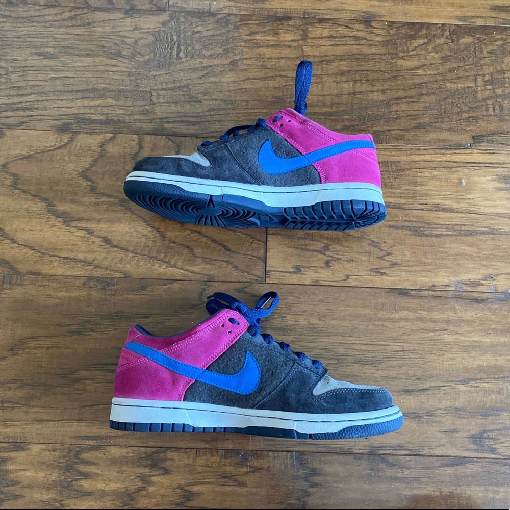 Nike Dunk Low Womens size 6.5 US Med Gray Military Blue Anthracite 308608-042